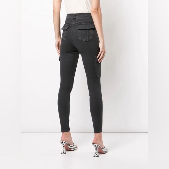 SPANX Size Medium Stretch Twill Cargo Pull On Skinny Pants - Picture 3 of 16